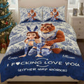 Personalized Couple Quilt Set Custom Design Gift for Anniversary Quilt Set GradoCreations