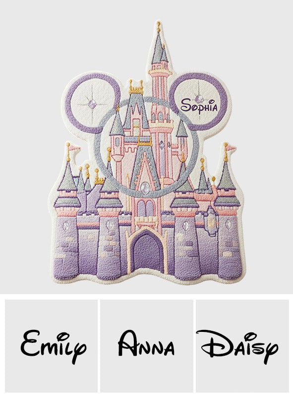 Personalized Magical Castle Non-Slip Rug for Kids Bedroom Non-Slip Tufted Rug GradoCreations