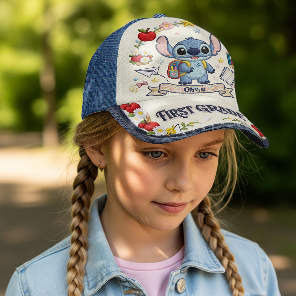 Personalized Classic Cap with Stitch Design for Kids Back to School Gift Classic Cap GradoCreations