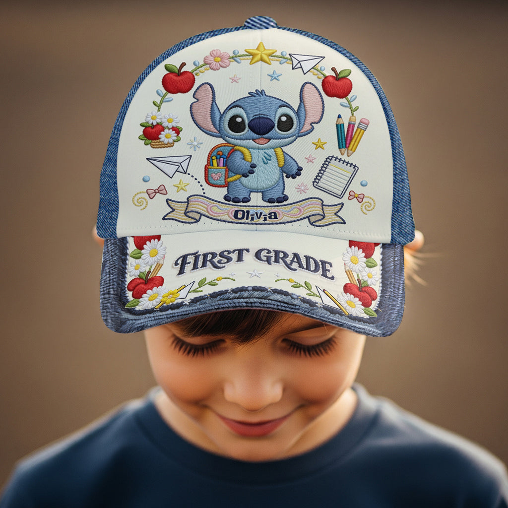 Personalized Classic Cap with Stitch Design for Kids Back to School Gift Classic Cap GradoCreations