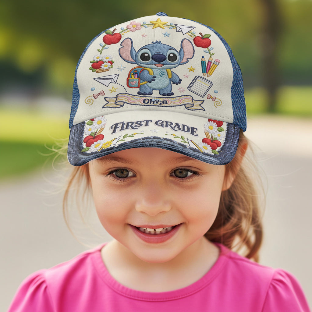 Personalized Classic Cap with Stitch Design for Kids Back to School Gift Classic Cap GradoCreations
