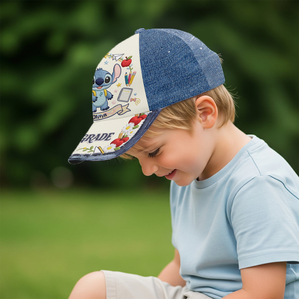 Personalized Classic Cap with Stitch Design for Kids Back to School Gift Classic Cap GradoCreations