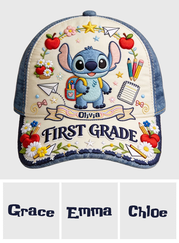 Personalized Classic Cap with Stitch Design for Kids Back to School Gift Classic Cap GradoCreations