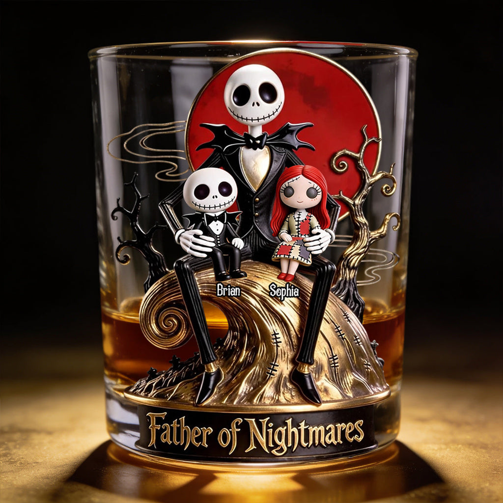Personalized Nightmare Whiskey Glass Custom Name Gift for Dad Whiskey Glass GradoCreations