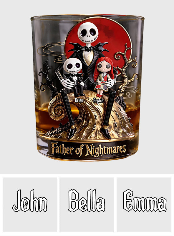 Personalized Nightmare Whiskey Glass Custom Name Gift for Dad Whiskey Glass GradoCreations