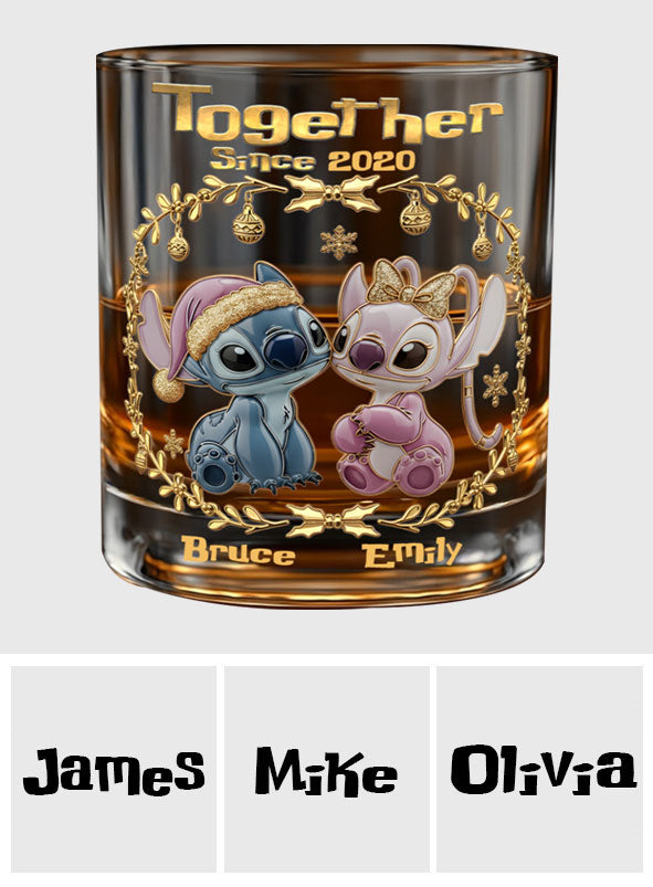 Personalized Ohana Whiskey Glass Gift for Couples Since 2020 Whiskey Glass GradoCreations