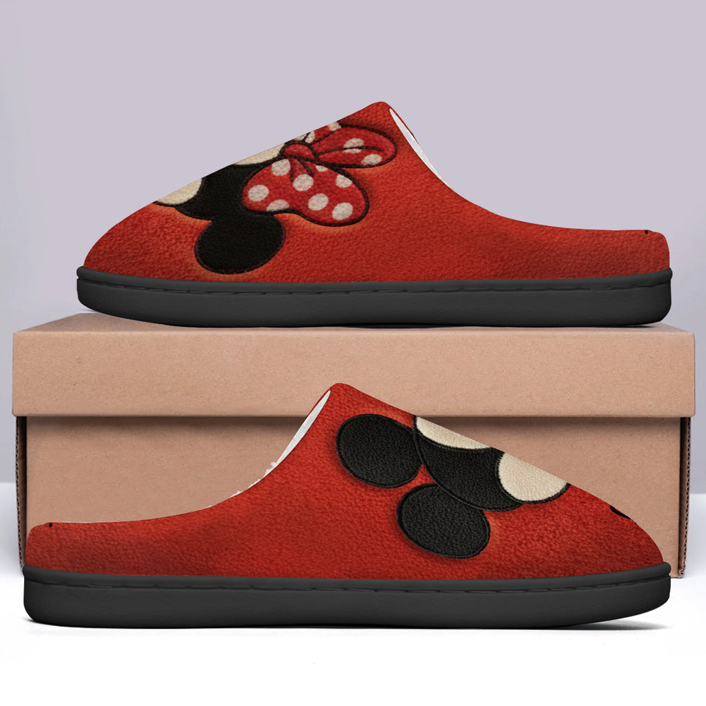 Personalized Cartoon Mouse Couple Christmas Slippers Gift Slippers GradoCreations