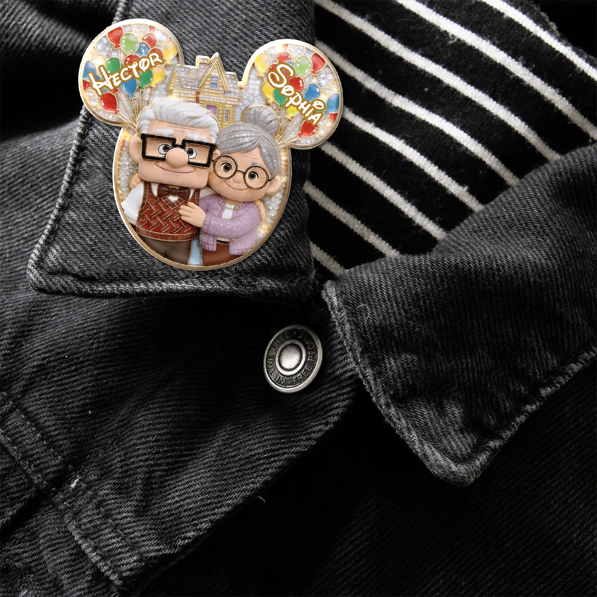 Personalized Up Movie Couple Pin Acrylic Enamel Gift Idea Acrylic Enamel Pin GradoCreations