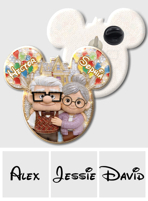 Personalized Up Movie Couple Pin Acrylic Enamel Gift Idea Acrylic Enamel Pin GradoCreations