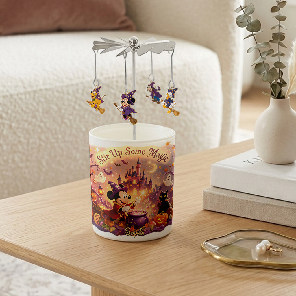Personalized Spinning Candle Holder with Custom Charms Gift Spinning Candle Holder GradoCreations