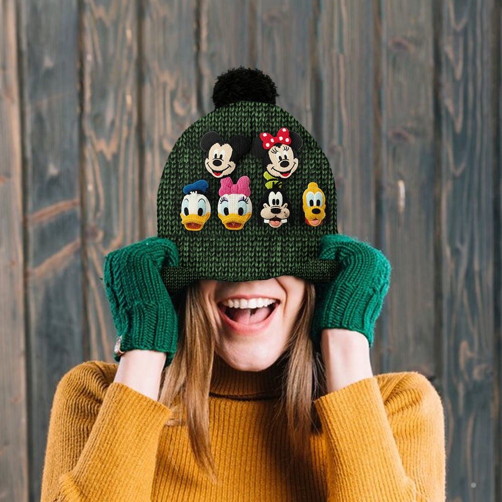 Personalized Mouse Beanie Hat Custom Name Gift for Kids Knitted Beanie Hat and Scarf Set GradoCreations