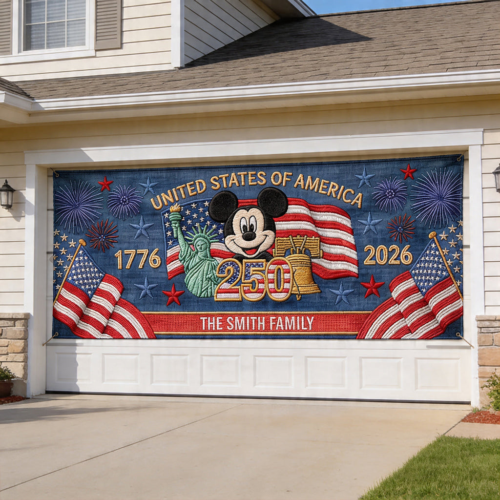 Personalized 250th Anniversary Garage Door Banner Custom Name Garage Door Banner GradoCreations