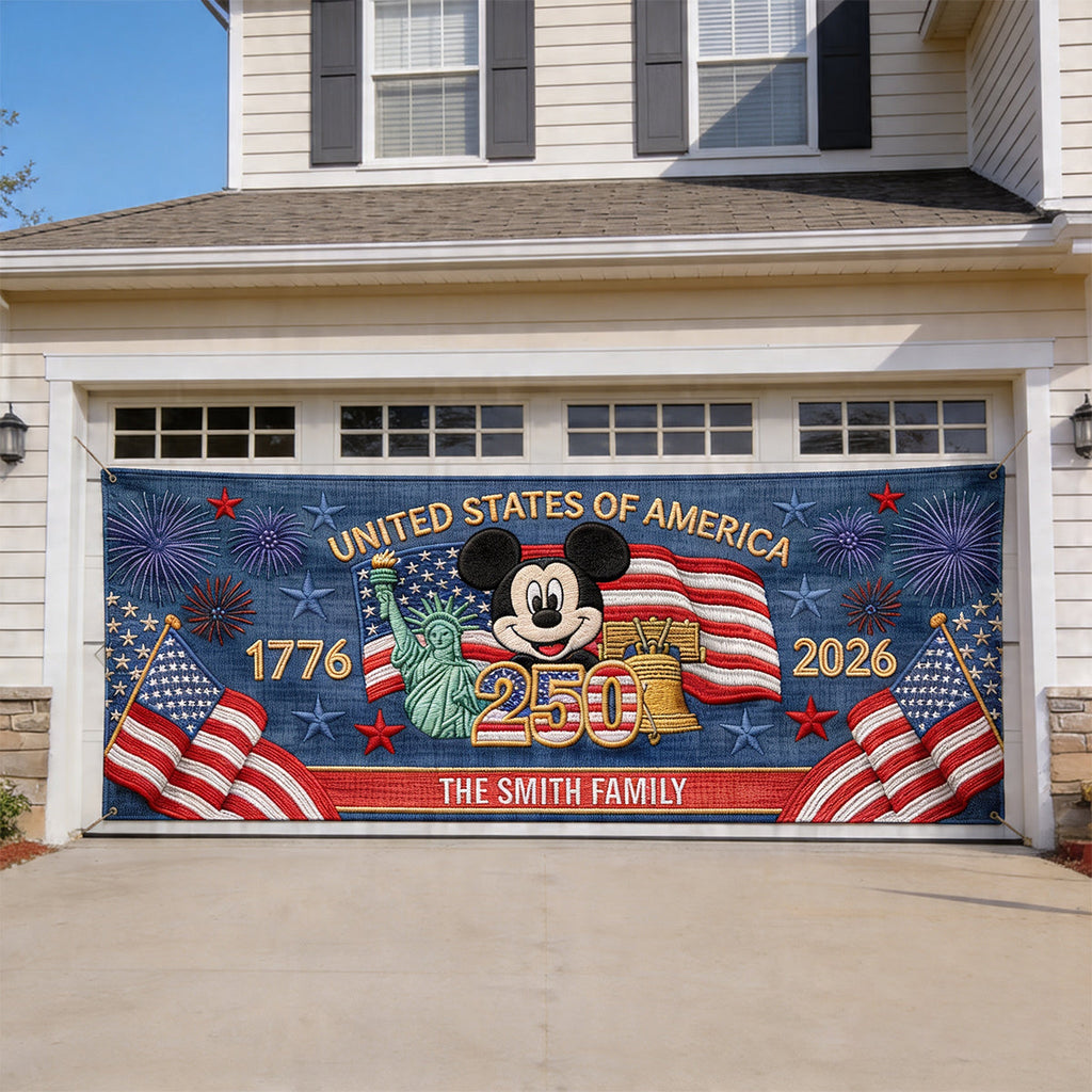 Personalized 250th Anniversary Garage Door Banner Custom Name Garage Door Banner GradoCreations