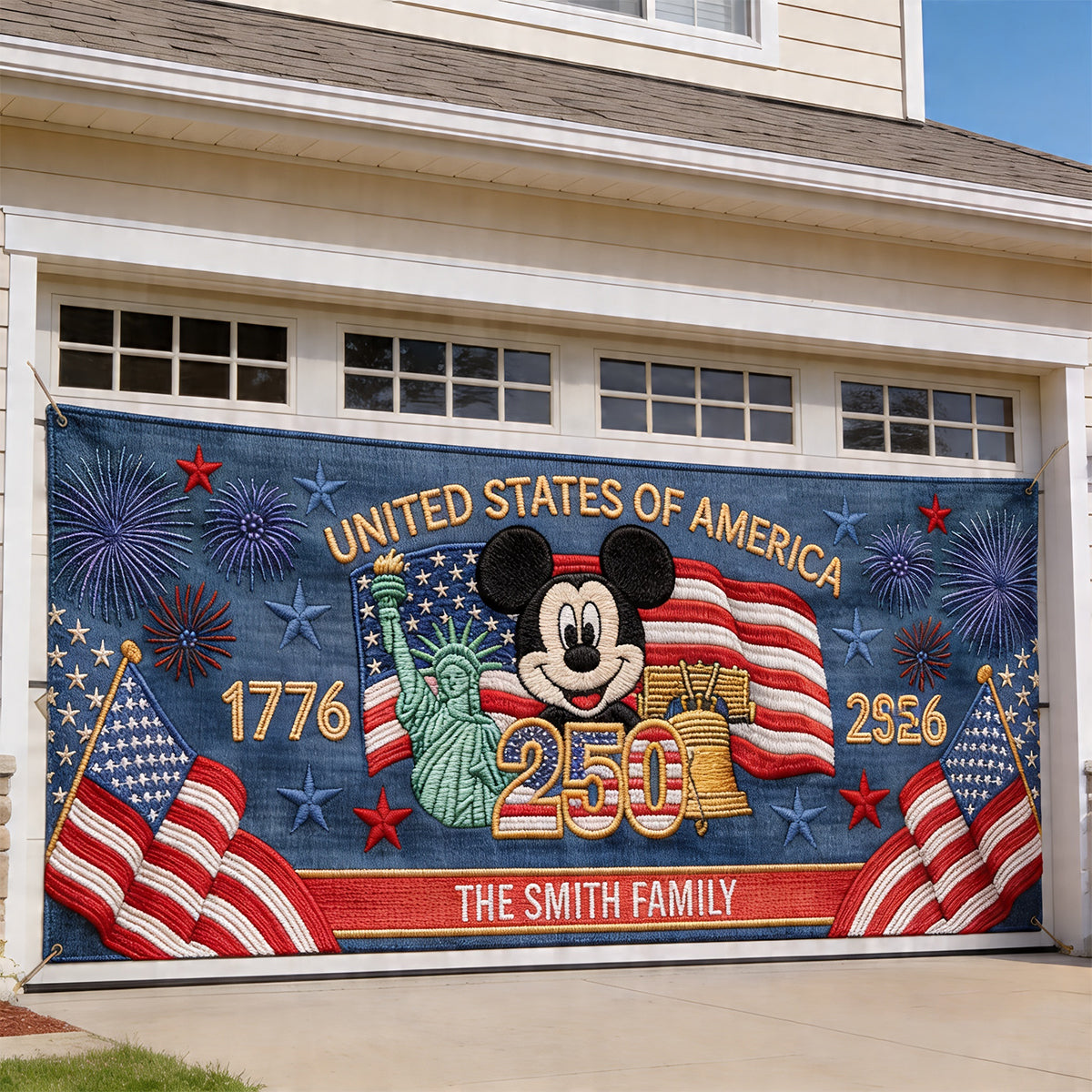 Personalized 250th Anniversary Garage Door Banner Custom Name Garage Door Banner GradoCreations