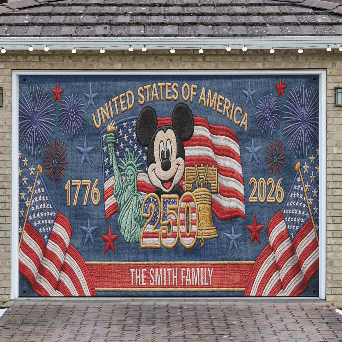Personalized 250th Anniversary Garage Door Banner Custom Name Garage Door Banner GradoCreations