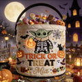 Personalized Trick Or Treat Canvas Bucket Bag Custom Name Kids Halloween Gift Canvas Bucket Bag GradoCreations