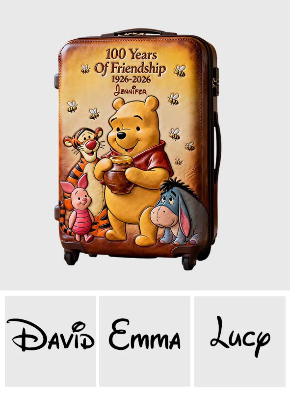 Personalized 100th Anniversary Bear Luggage Cover Gift Luggage Cover GradoCreations