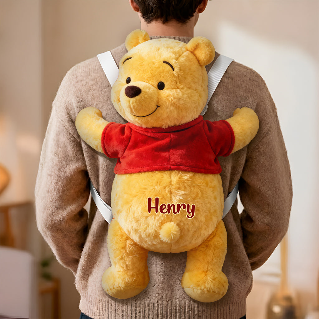 Personalized Plush Bear Backpack Custom Name Kids Gift Plush Backpack GradoCreations