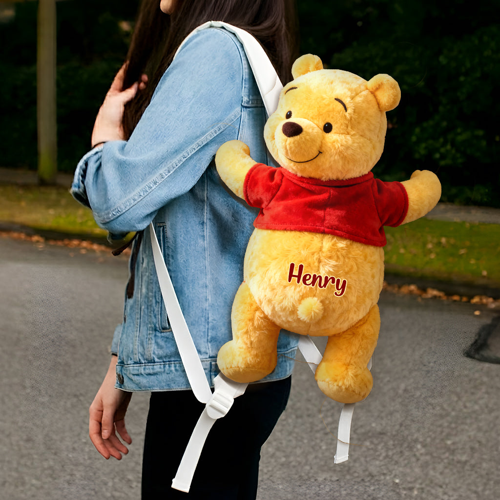 Personalized Plush Bear Backpack Custom Name Kids Gift Plush Backpack GradoCreations