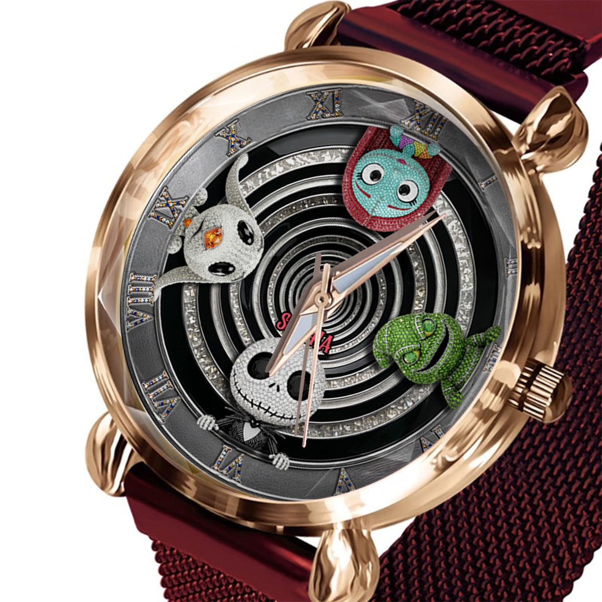 Personalized Gothic Spiral Women’s Watch Custom Name Gift Women Hand Watch GradoCreations