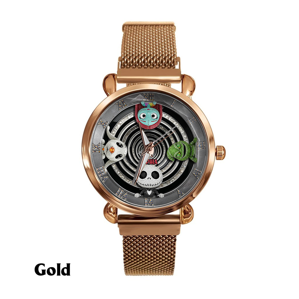 Personalized Gothic Spiral Women’s Watch Custom Name Gift Women Hand Watch GradoCreations