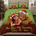 Personalized Couple Bedding Set Christmas Gift with Custom Names Bedding Set GradoCreations
