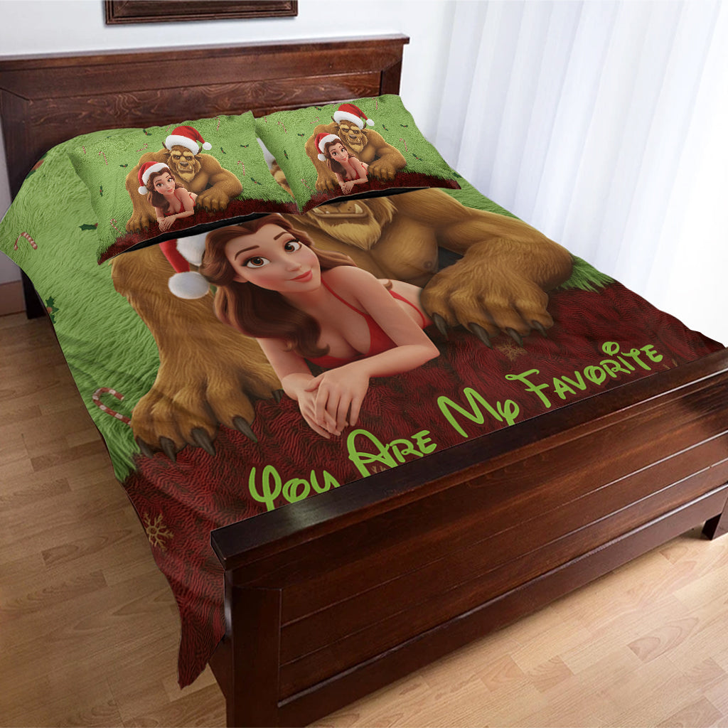 Personalized Couple Bedding Set Christmas Gift with Custom Names Bedding Set GradoCreations