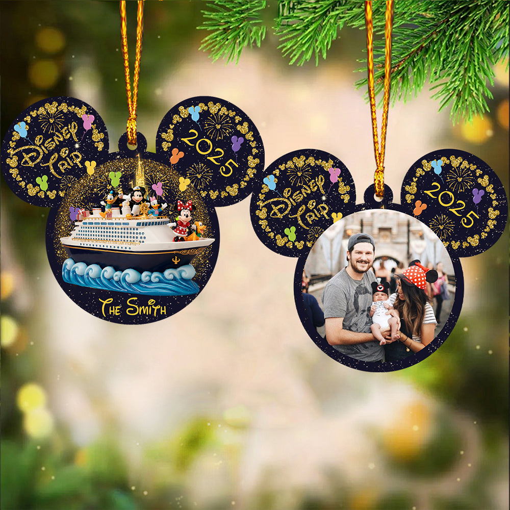Personalized Mickey Mouse Photo Ornament Custom Family Gift Ornament GradoCreations