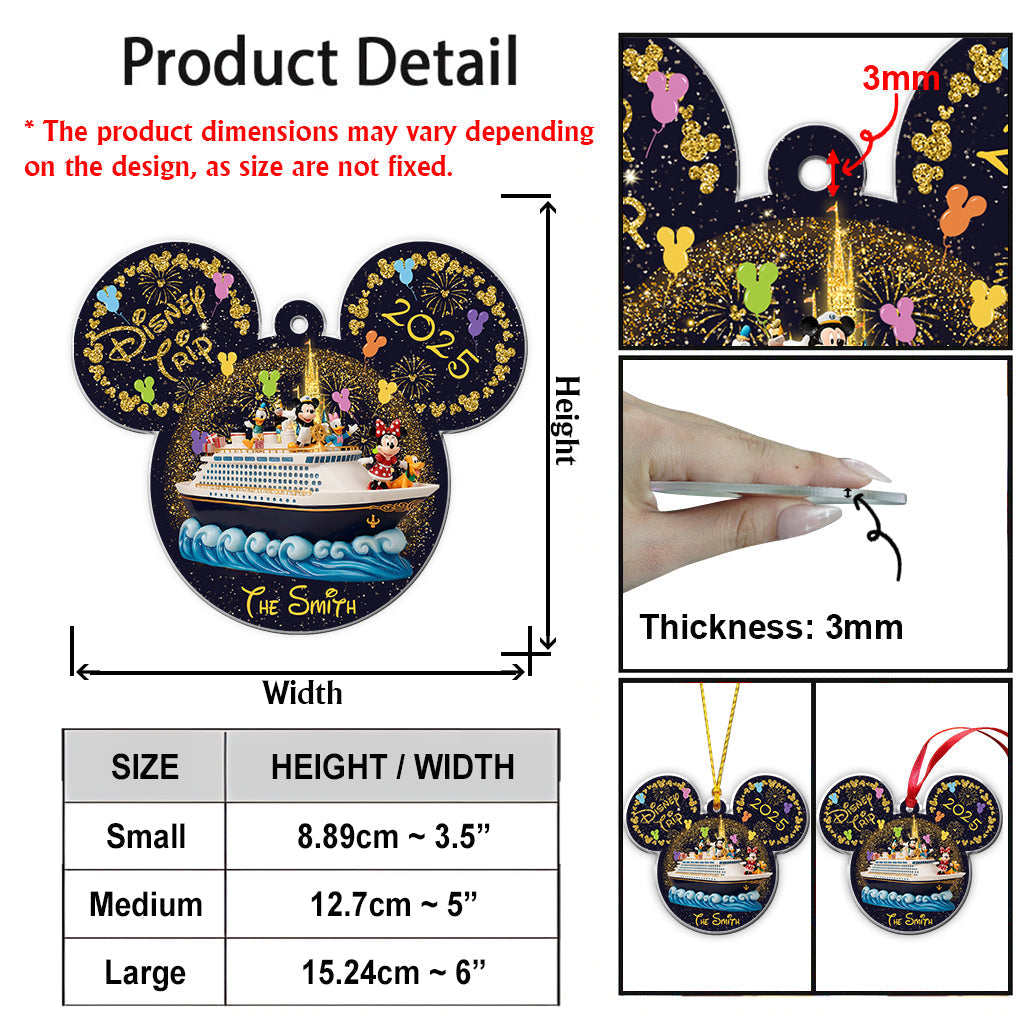 Personalized Mickey Mouse Photo Ornament Custom Family Gift Ornament GradoCreations