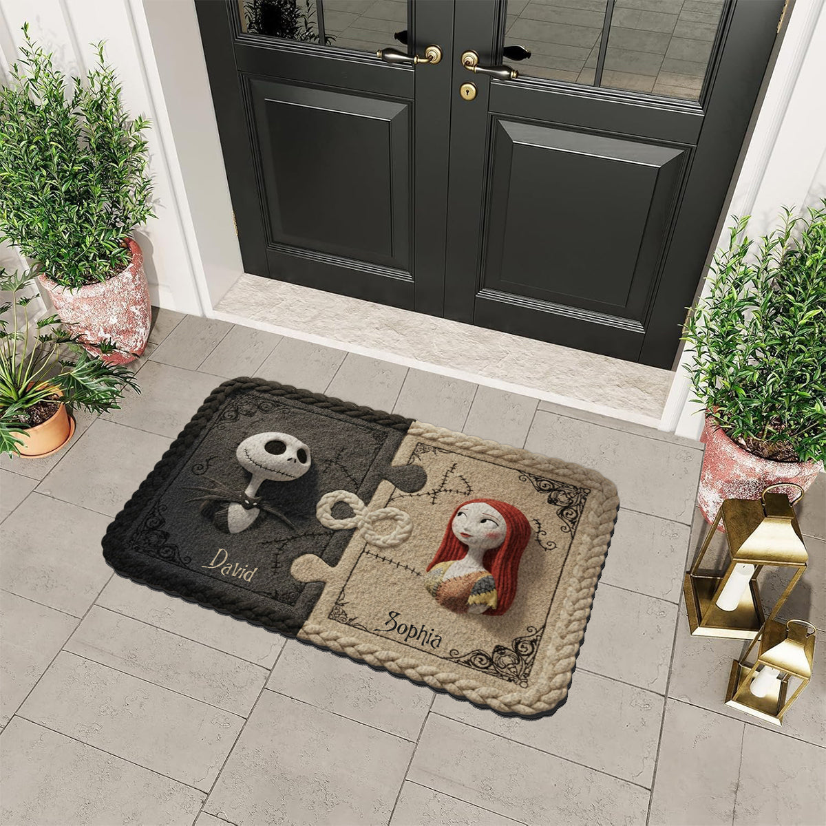 Personalized Non-Slip Tufted Rug Custom Name Design Gift for Couples Non-Slip Tufted Rug GradoCreations