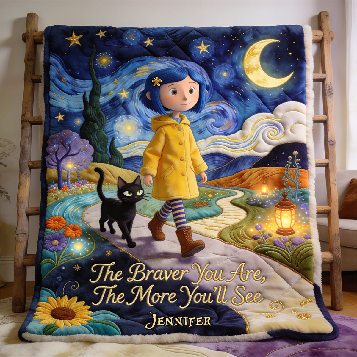 Personalized Cozy Blanket Inspirational Quote Gift for Kids Blanket GradoCreations