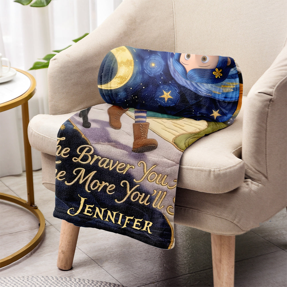 Personalized Cozy Blanket Inspirational Quote Gift for Kids Blanket GradoCreations