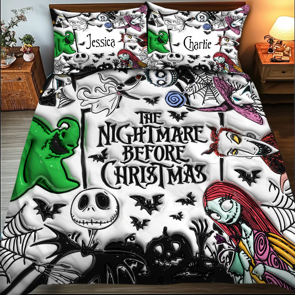 Personalized Nightmare Before Christmas Quilt Set with Pillow Covers Quilt Set GradoCreations