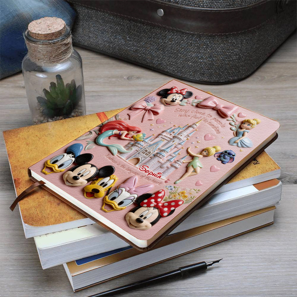 Personalized Leather Castle Journal Custom Name Gift for Kids Leather Journal GradoCreations