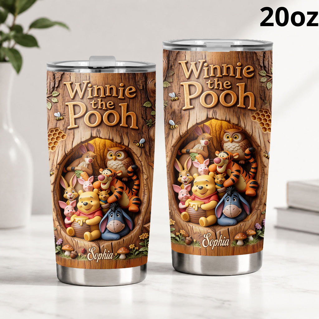 Personalized Winnie the Pooh Tumbler Custom Name Gift for Fans Tumbler GradoCreations