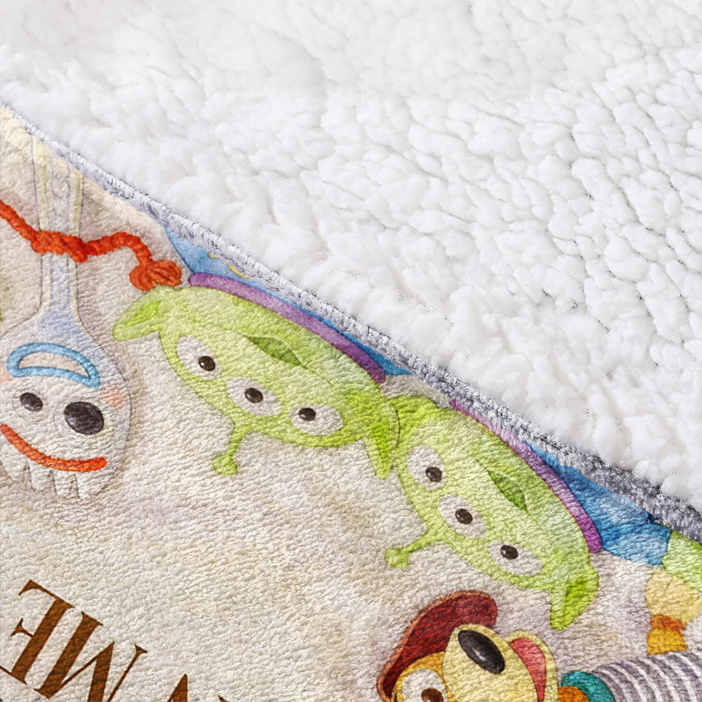 Personalized Kids Blanket Hoodie Toy Story Theme Gift for Children Blanket Hoodie GradoCreations
