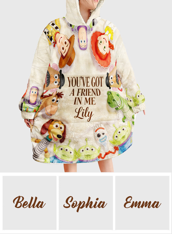 Personalized Kids Blanket Hoodie Toy Story Theme Gift for Children Blanket Hoodie GradoCreations