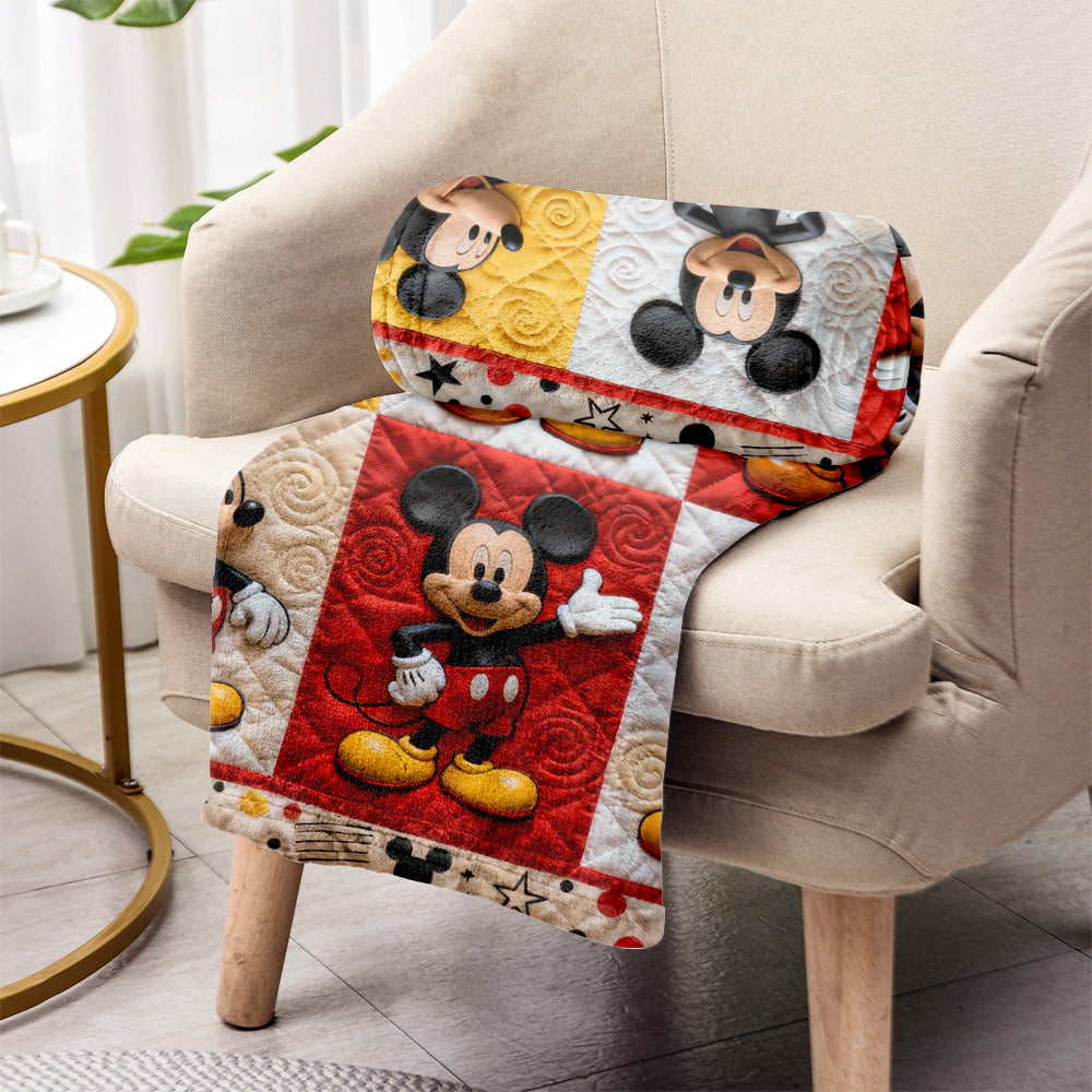 Personalized Mickey Mouse Blanket Custom Name Gift for Kids Blanket GradoCreations