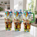 Personalized Couple Tumbler with Plush Charm - Adventure Gift Tumbler With Plush Charm GradoCreations