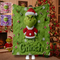 Personalized Merry Grinchmas Blanket Custom Name Gift Blanket GradoCreations
