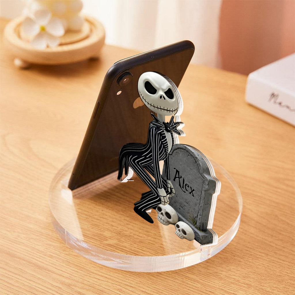 Personalized Nightmare Phone Stand with Custom Name for Halloween Gift Phone/ Tablet Holder Stand GradoCreations