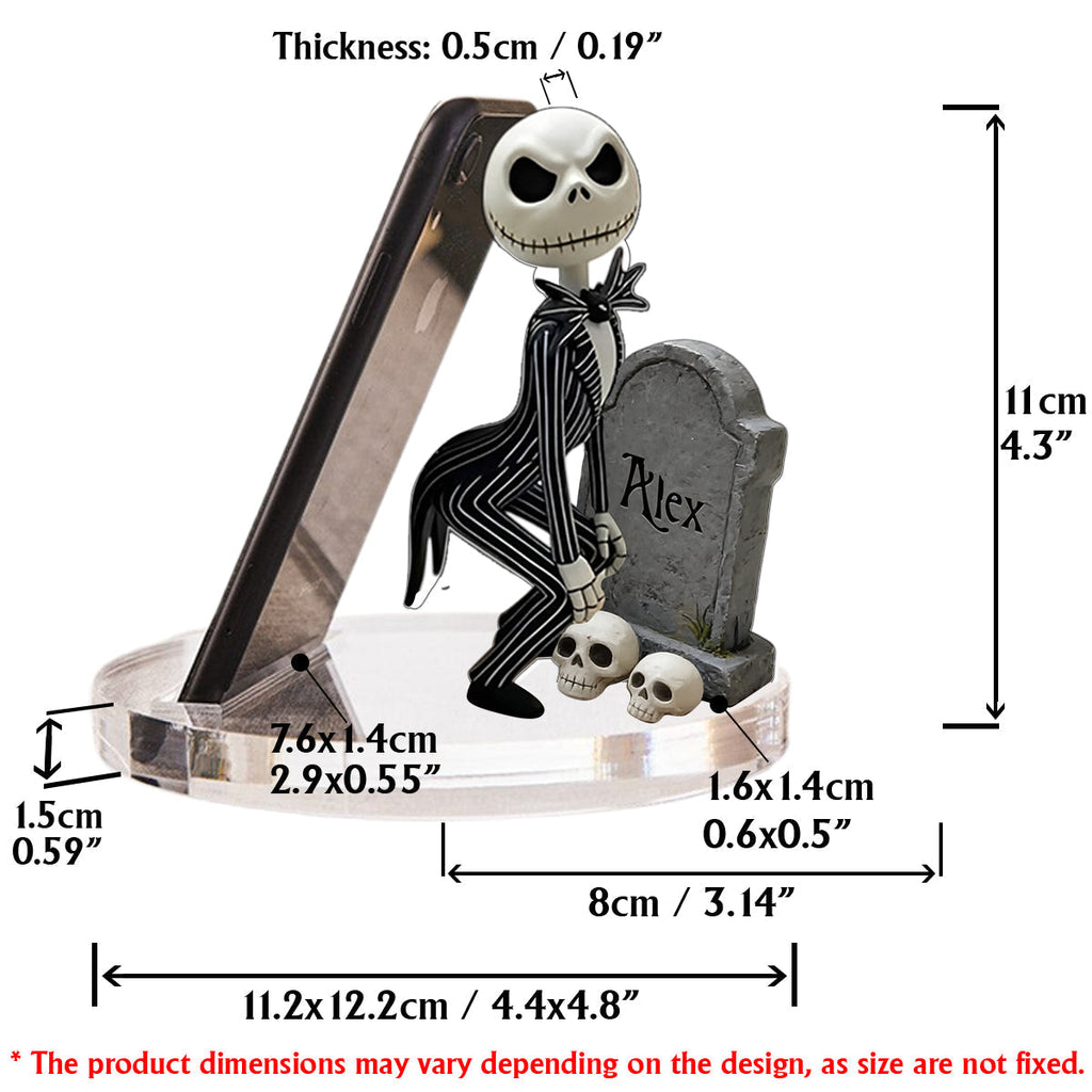 Personalized Nightmare Phone Stand with Custom Name for Halloween Gift Phone/ Tablet Holder Stand GradoCreations
