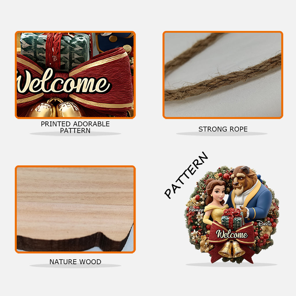 Personalized Disney Themed Welcome Sign Custom Wood Decoration Wood Sign GradoCreations