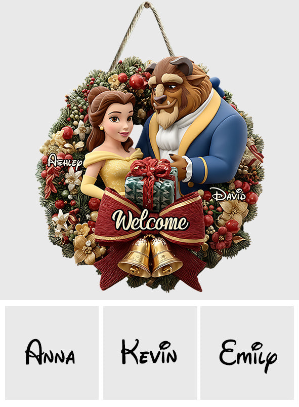 Personalized Disney Themed Welcome Sign Custom Wood Decoration Wood Sign GradoCreations