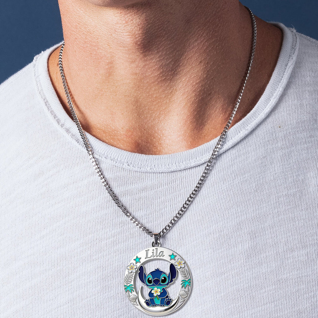 Personalized Custom Ohana Shaped Necklace Gift for Mom Shaped Metal Pendant Necklace GradoCreations