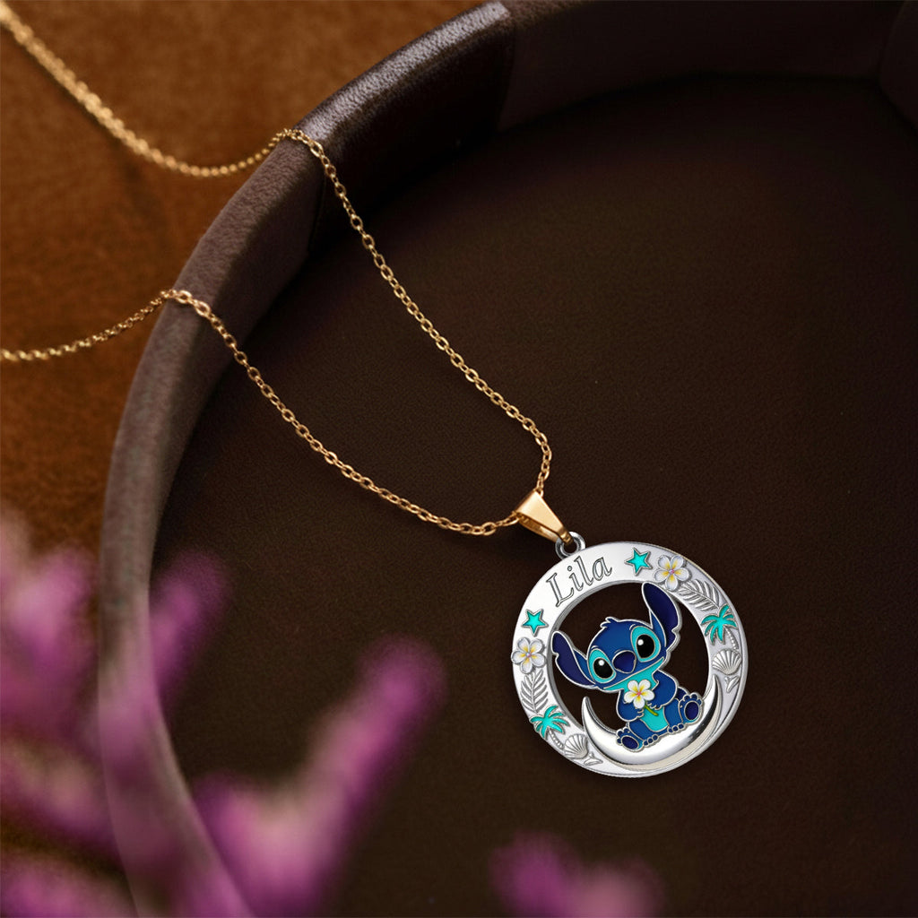 Personalized Custom Ohana Shaped Necklace Gift for Mom Shaped Metal Pendant Necklace GradoCreations