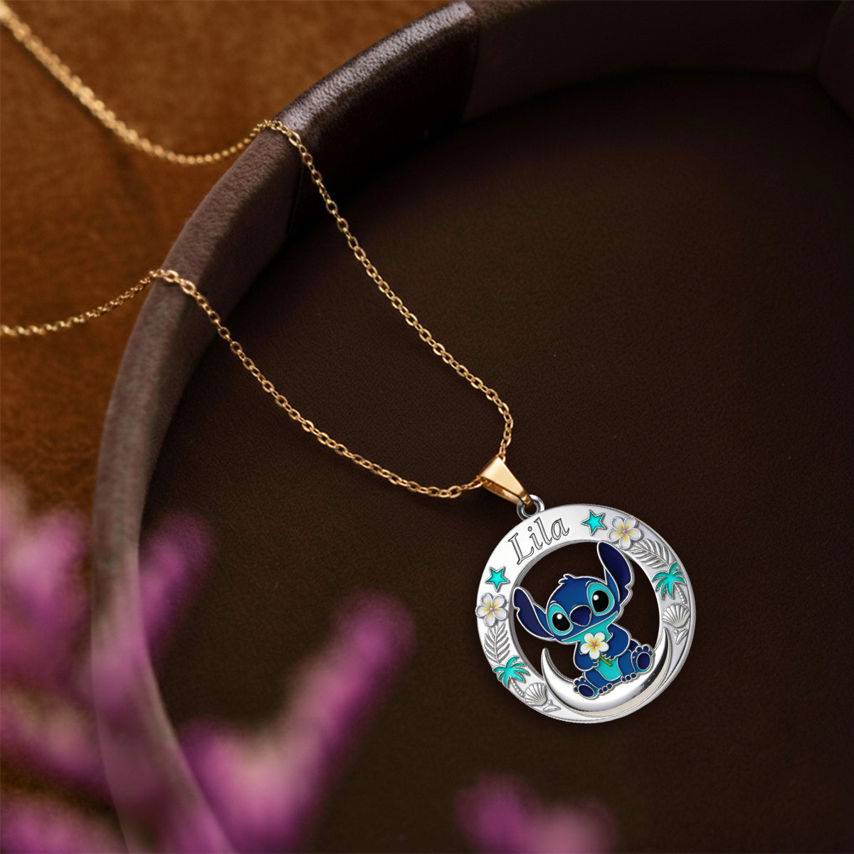 Personalized Custom Ohana Shaped Necklace Gift for Mom Shaped Metal Pendant Necklace GradoCreations