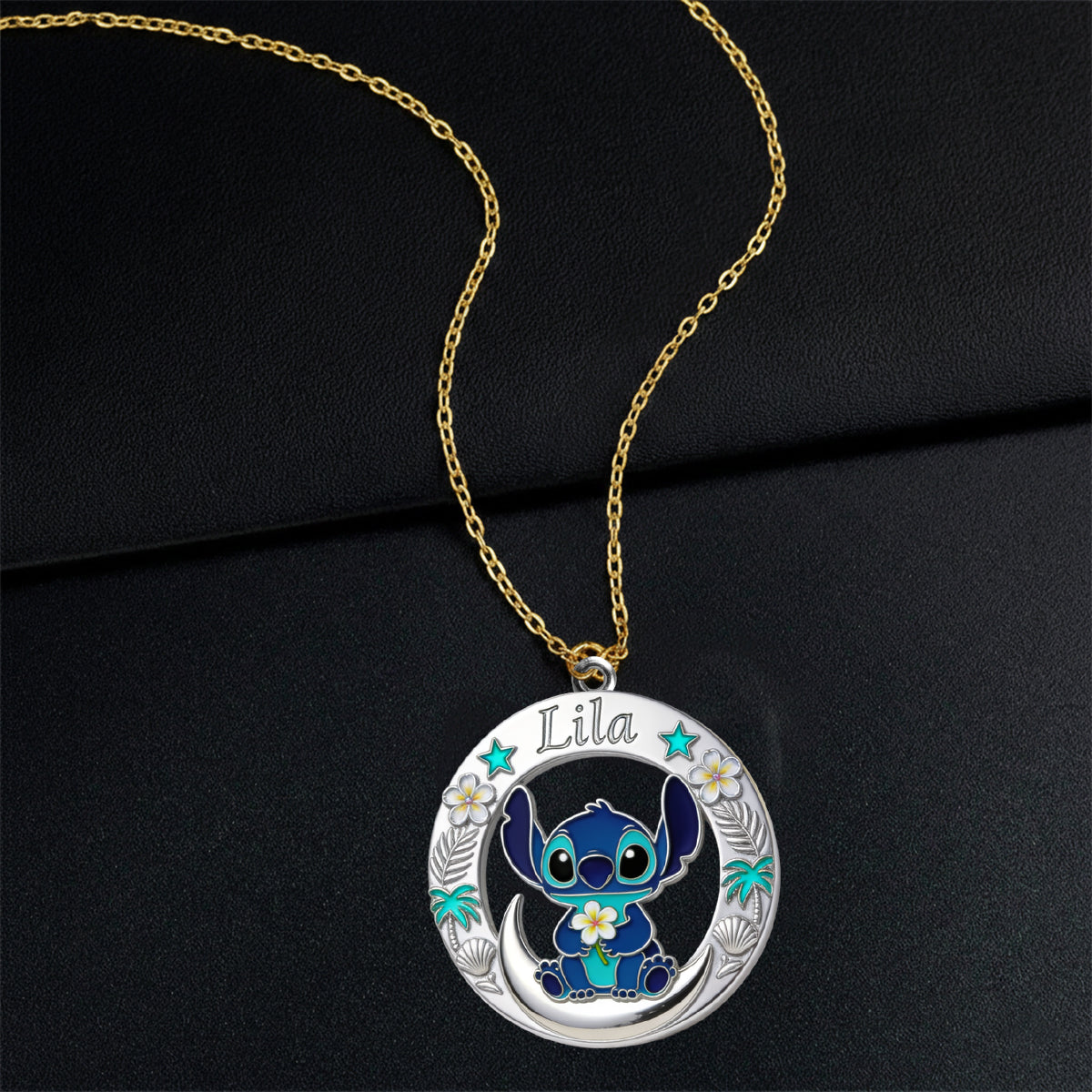 Personalized Custom Ohana Shaped Necklace Gift for Mom Shaped Metal Pendant Necklace GradoCreations