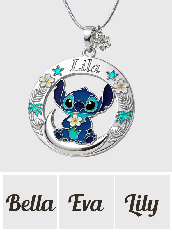 Personalized Custom Ohana Shaped Necklace Gift for Mom Shaped Metal Pendant Necklace GradoCreations
