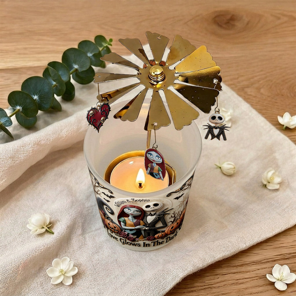 Personalized Spinning Candle Holder with Custom Charms | Unique Gift Spinning Candle Holder GradoCreations